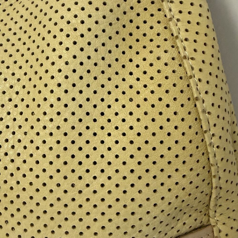Hayden Harnett Tan Beige Genuine Leather Sling Bag Purse Perforated Adjustable - Picture 2 of 15